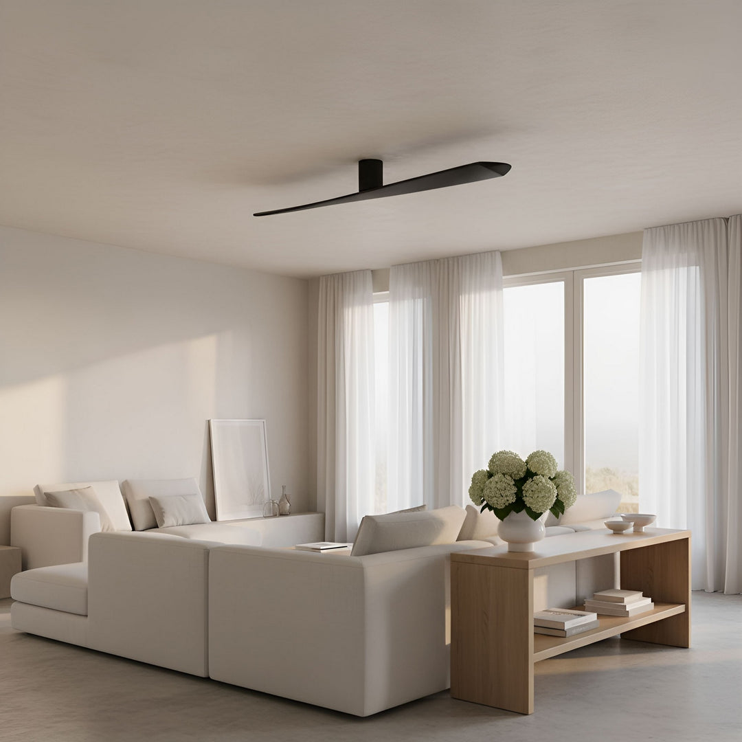 Visual Comfort Fan Canada - 2PLSMH72MBK - 72" Ceiling Fan - Plank Smart 72 Hugger - Midnight Black