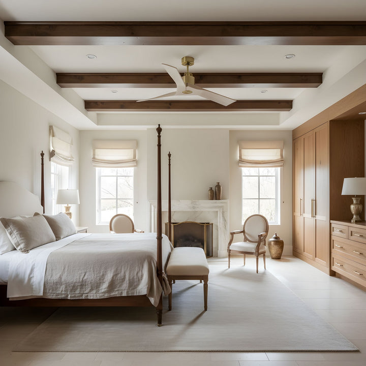 Visual Comfort Fan Canada - 3ALMSM52BBSWWO - 52" Ceiling Fan - Alma - Burnished Brass