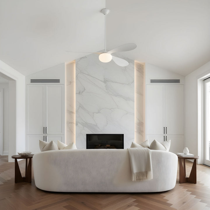 Visual Comfort Fan Canada - 3DPSM58RZWD - 58" Ceiling Fan - Drape Smart 58 LED - Matte White