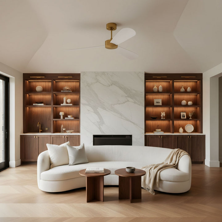 Visual Comfort Fan Canada - 3PDSM60BBS - 60" Ceiling Fan - Paddle - Burnished Brass