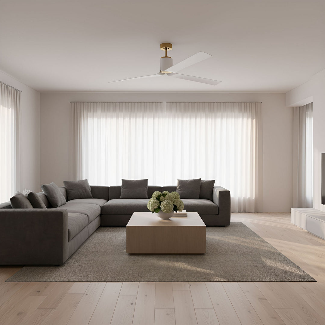 Visual Comfort Fan Canada - 3PESM66BBSD - 66" Ceiling Fan - Peel - Burnished Brass