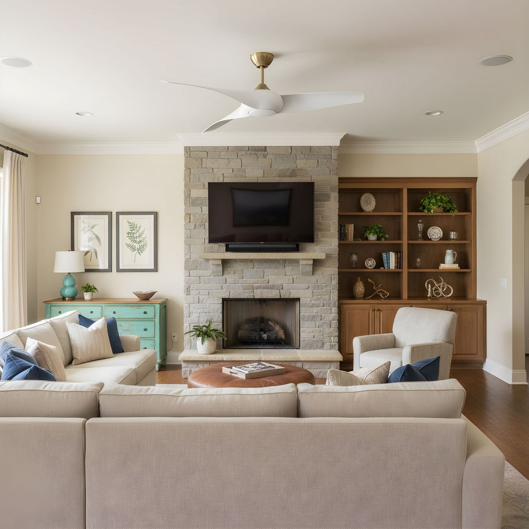 Visual Comfort Fan Canada - 3TNSM52BBSD - 52" Ceiling Fan - Topan - Burnished Brass