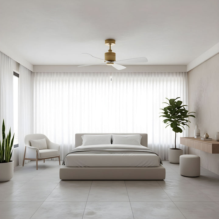 Visual Comfort Fan Canada - 4LNCR44HAB - 44" Ceiling Fan - Launceton - Hand Rubbed Antique Brass