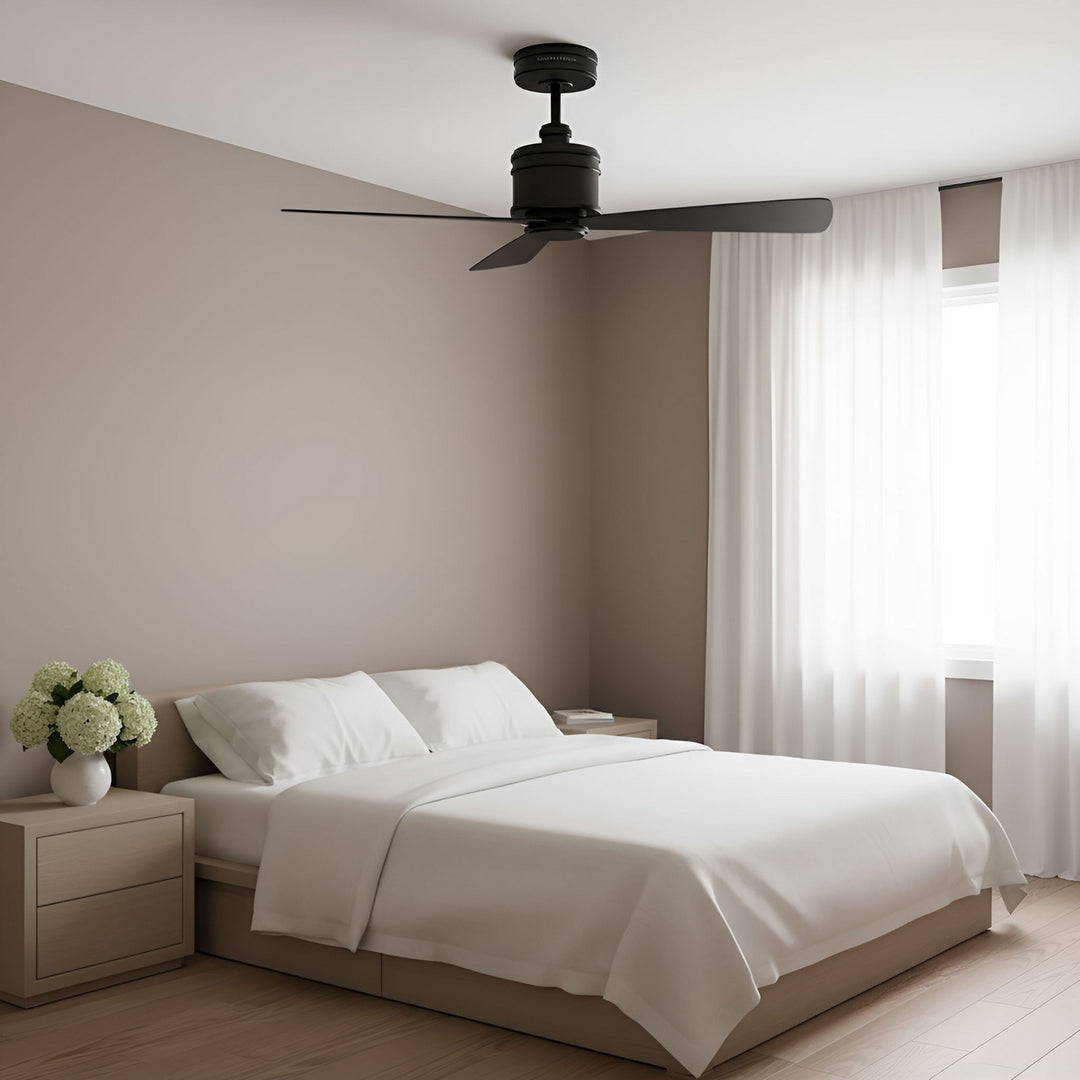 Visual Comfort Fan Canada - 4LNCR44MBK - 44" Ceiling Fan - Launceton - Midnight Black