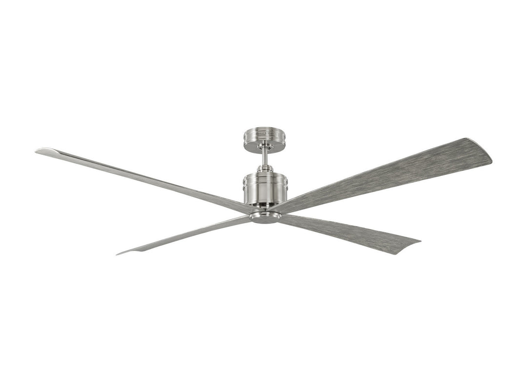 Visual Comfort Fan Canada - 4LNCR72BS - 72" Ceiling Fan - Launceton - Brushed Steel