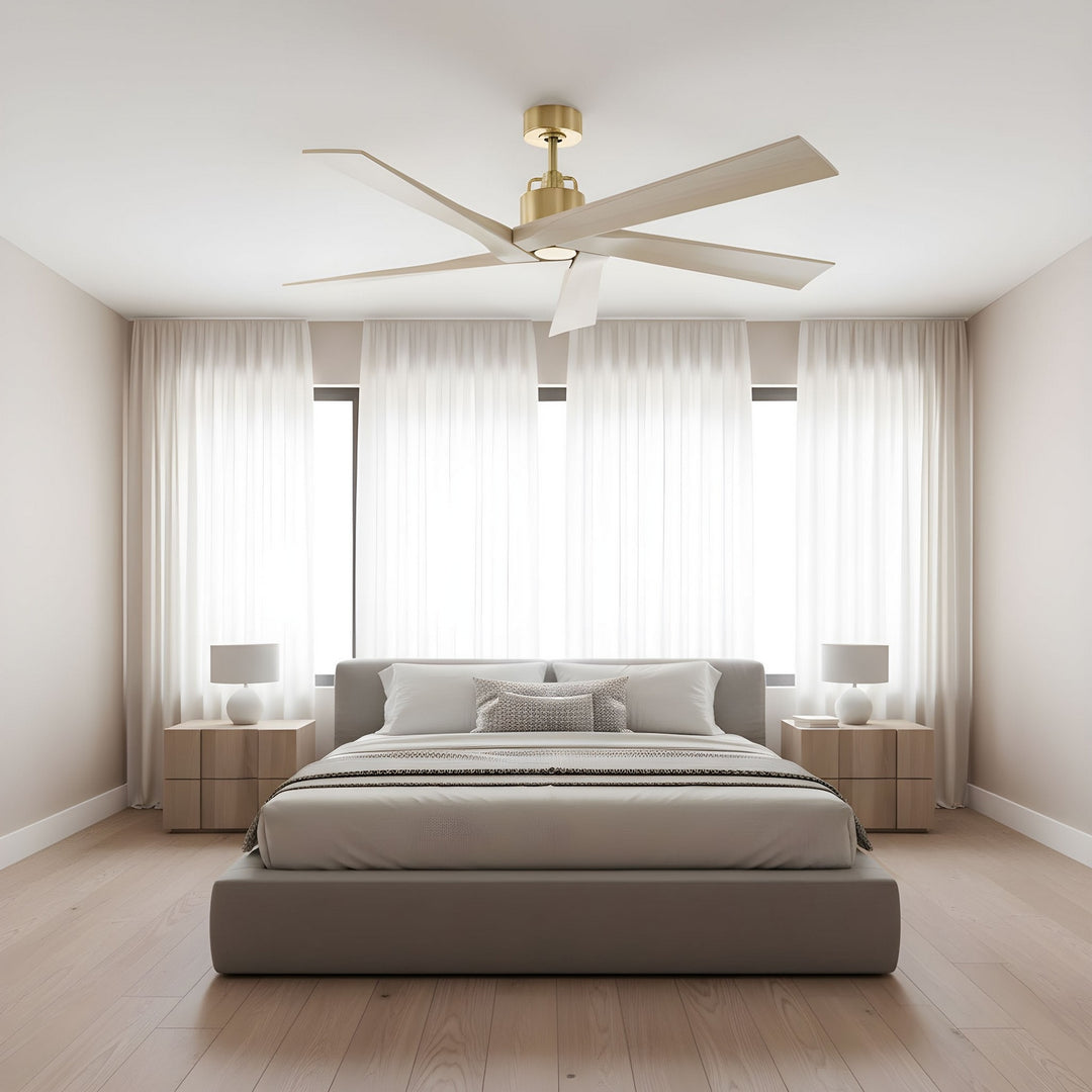 Visual Comfort Fan Canada - 5ASPR56BBSWWO - 56" Ceiling Fan - Aspen - Burnished Brass