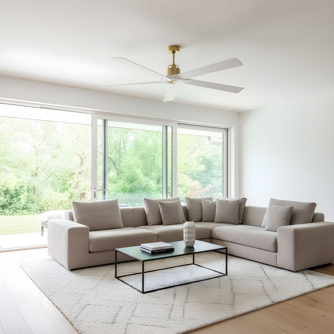Visual Comfort Fan Canada - 5ASPR84BBS - 84" Ceiling Fan - Aspen 84 - Burnished Brass