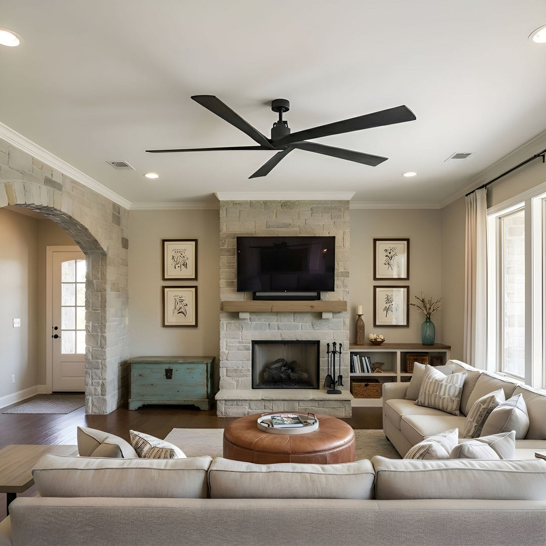 Visual Comfort Fan Canada - 5ASPR84MBK - 84" Ceiling Fan - Aspen 84 - Midnight Black
