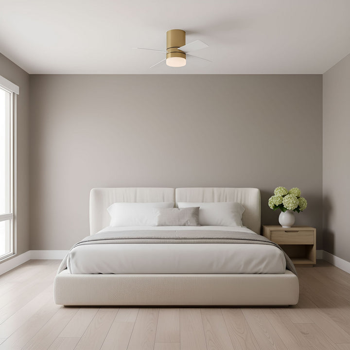 Generation Lighting Canada - 3ERHR32BBSD - 32"Ceiling Fan - Era 32 Hugger LED - Burnished Brass