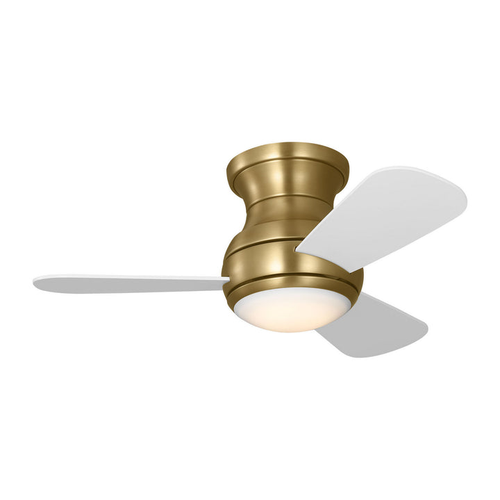Generation Lighting Canada - 3OBSHR32SBD - 32"Ceiling Fan - Orbis 32 Hugger LED - Satin Brass