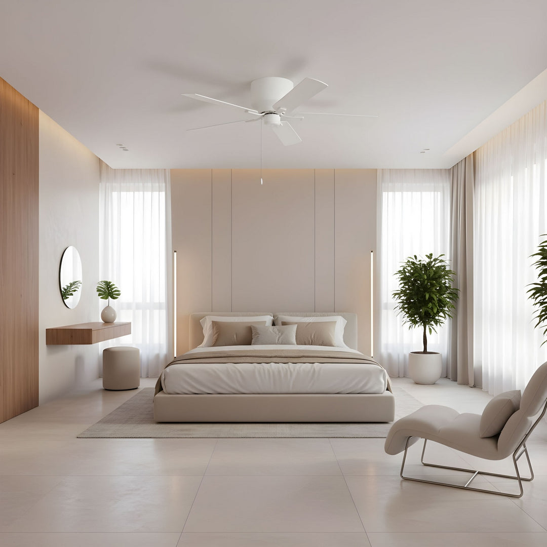 Generation Lighting Canada - 5LDH52RZW - 52"Ceiling Fan - Linden 52 Hugger - Matte White