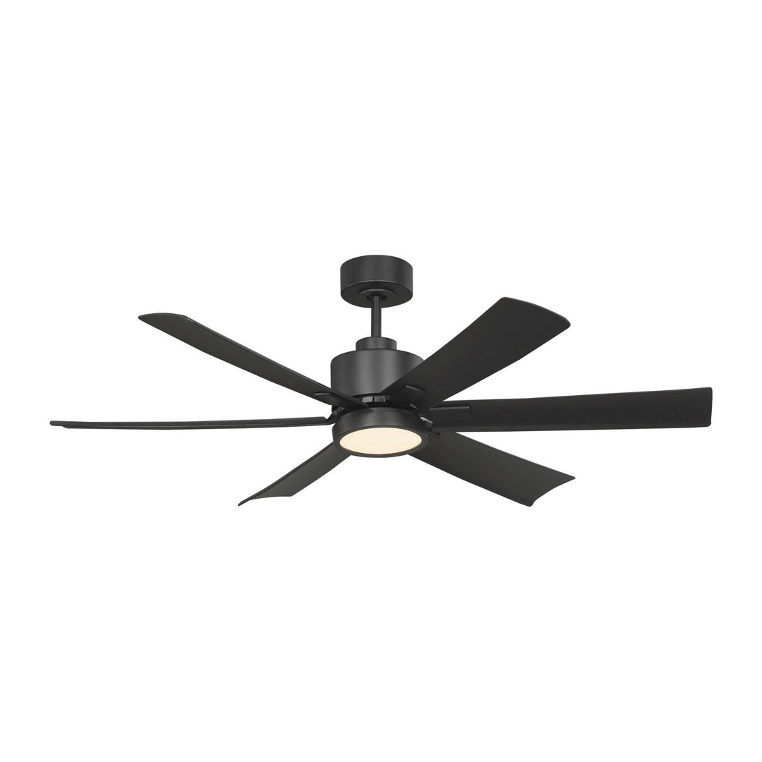 Generation Lighting Canada - 6FLSM52MBKD - 52"Ceiling Fan - Flera Smart 52 LED - Midnight Black