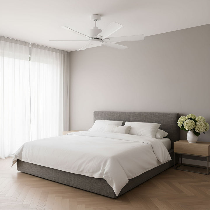 Generation Lighting Canada - 6FLSM52RZWD - 52"Ceiling Fan - Flera Smart 52 LED - Matte White