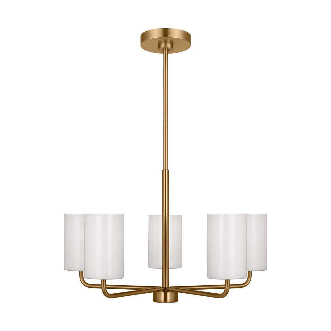 Generation Lighting Canada - GLC1015EN3/SB - Five Light Chandelier - Rhett - Satin Brass