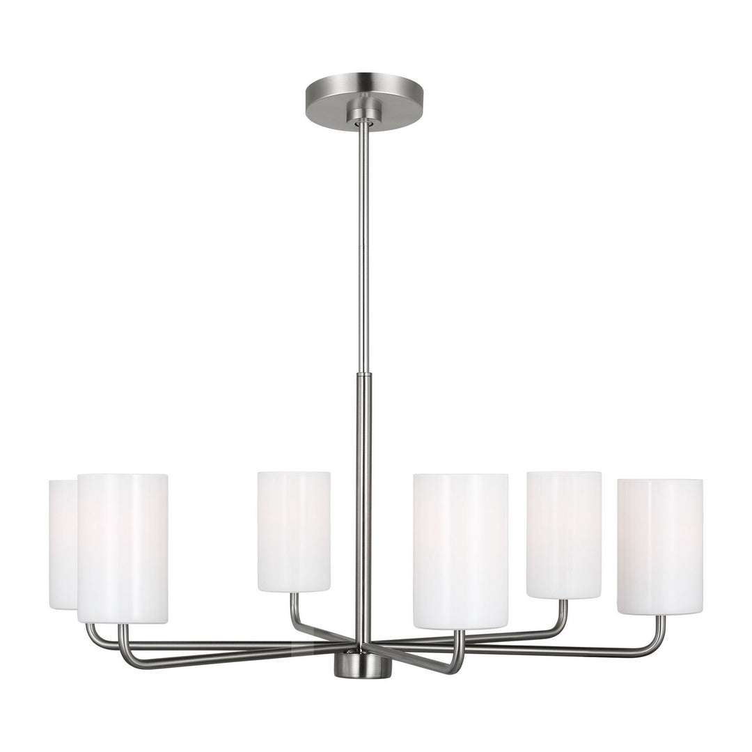 Generation Lighting Canada - GLC1026EN3/BS - Six Light Chandelier - Rhett - Brushed Steel