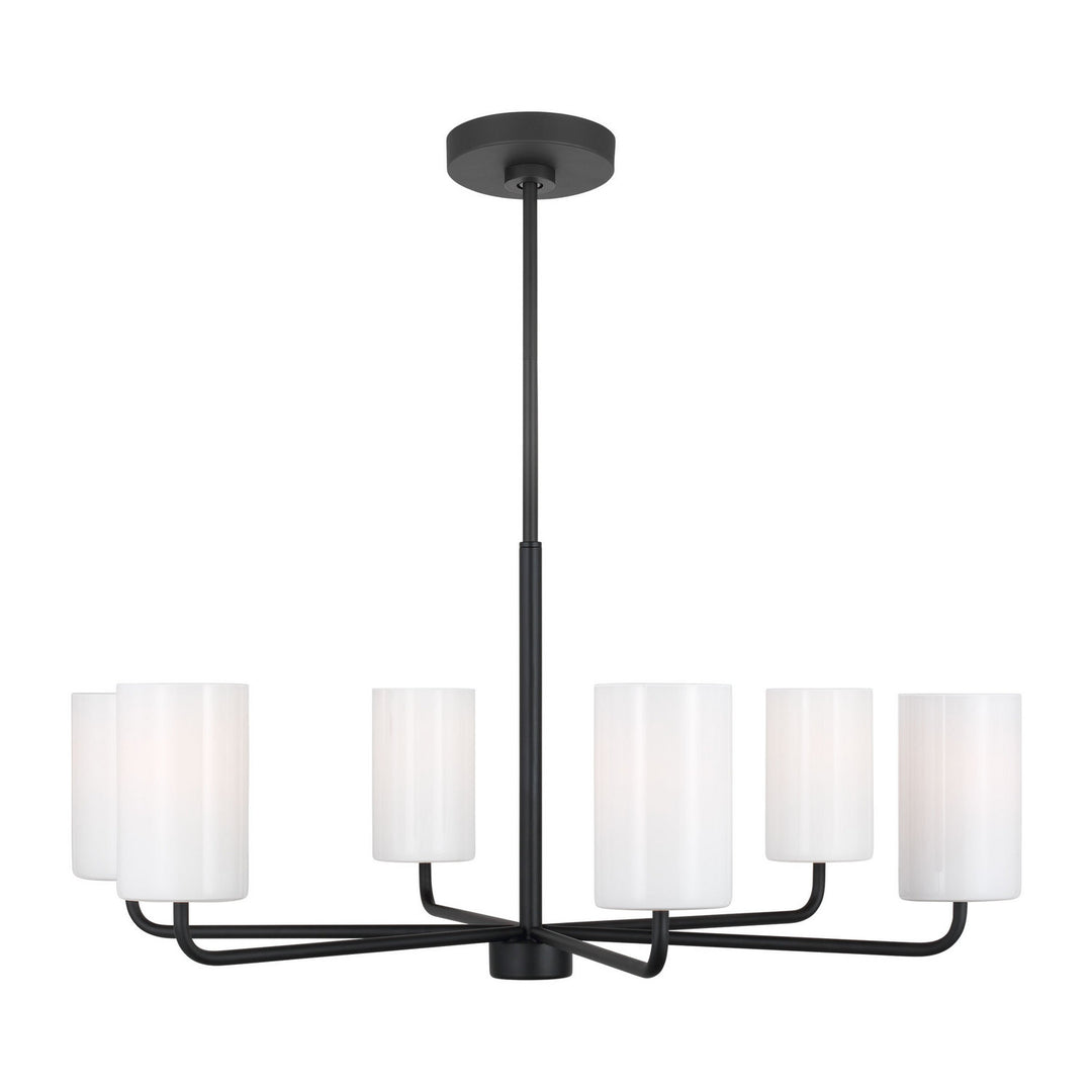 Generation Lighting Canada - GLC1026EN3/MBK - Six Light Chandelier - Rhett - Midnight Black