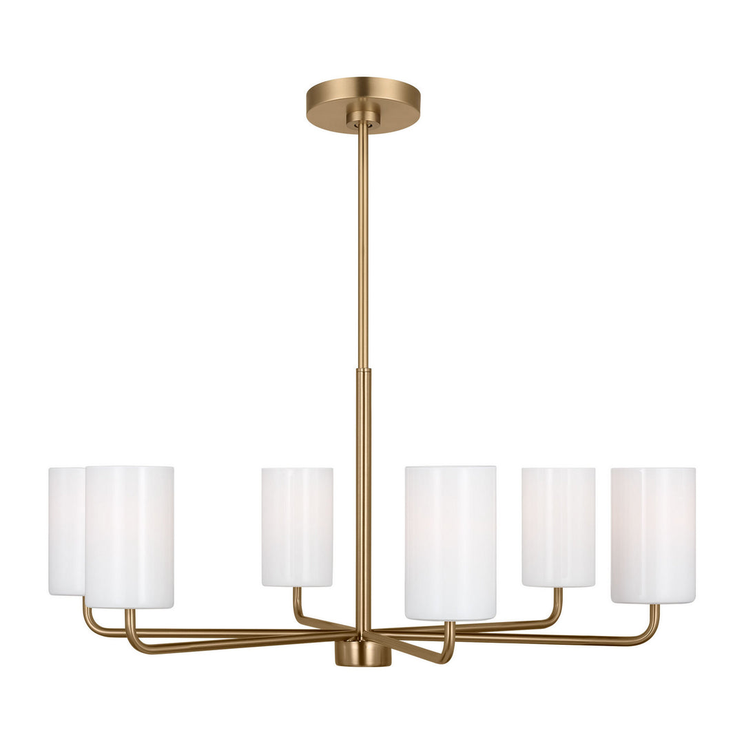 Generation Lighting Canada - GLC1026EN3/SB - Six Light Chandelier - Rhett - Satin Brass