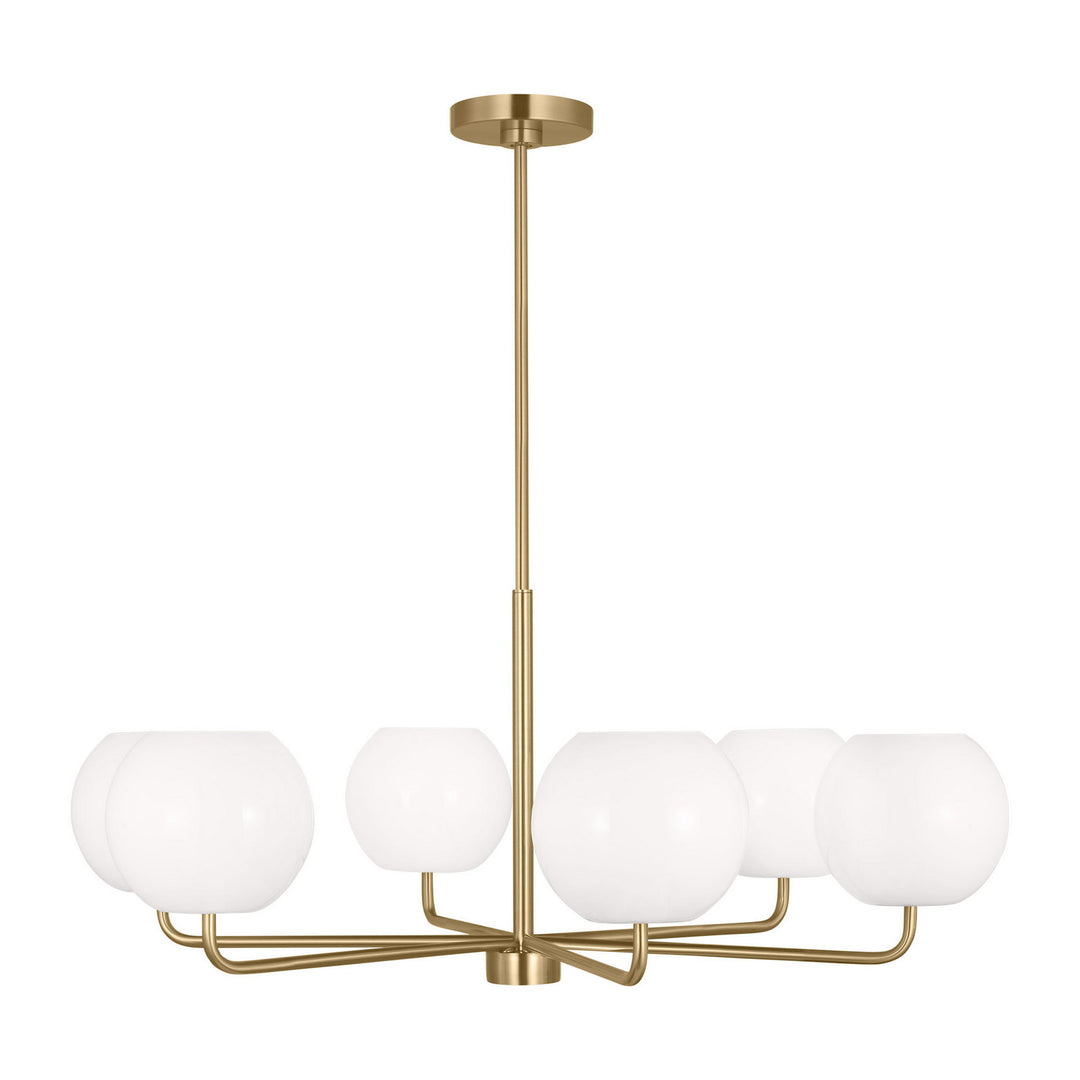 Generation Lighting Canada - GLC1066EN3/SB - Six Light Chandelier - Rory - Satin Brass