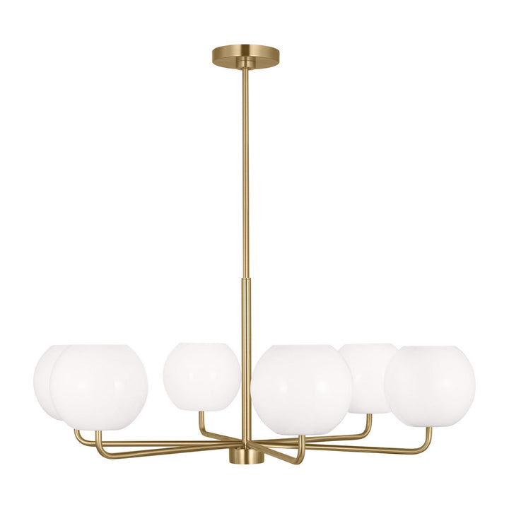 Generation Lighting Canada - GLC1066EN3/SB - Six Light Chandelier - Rory - Satin Brass