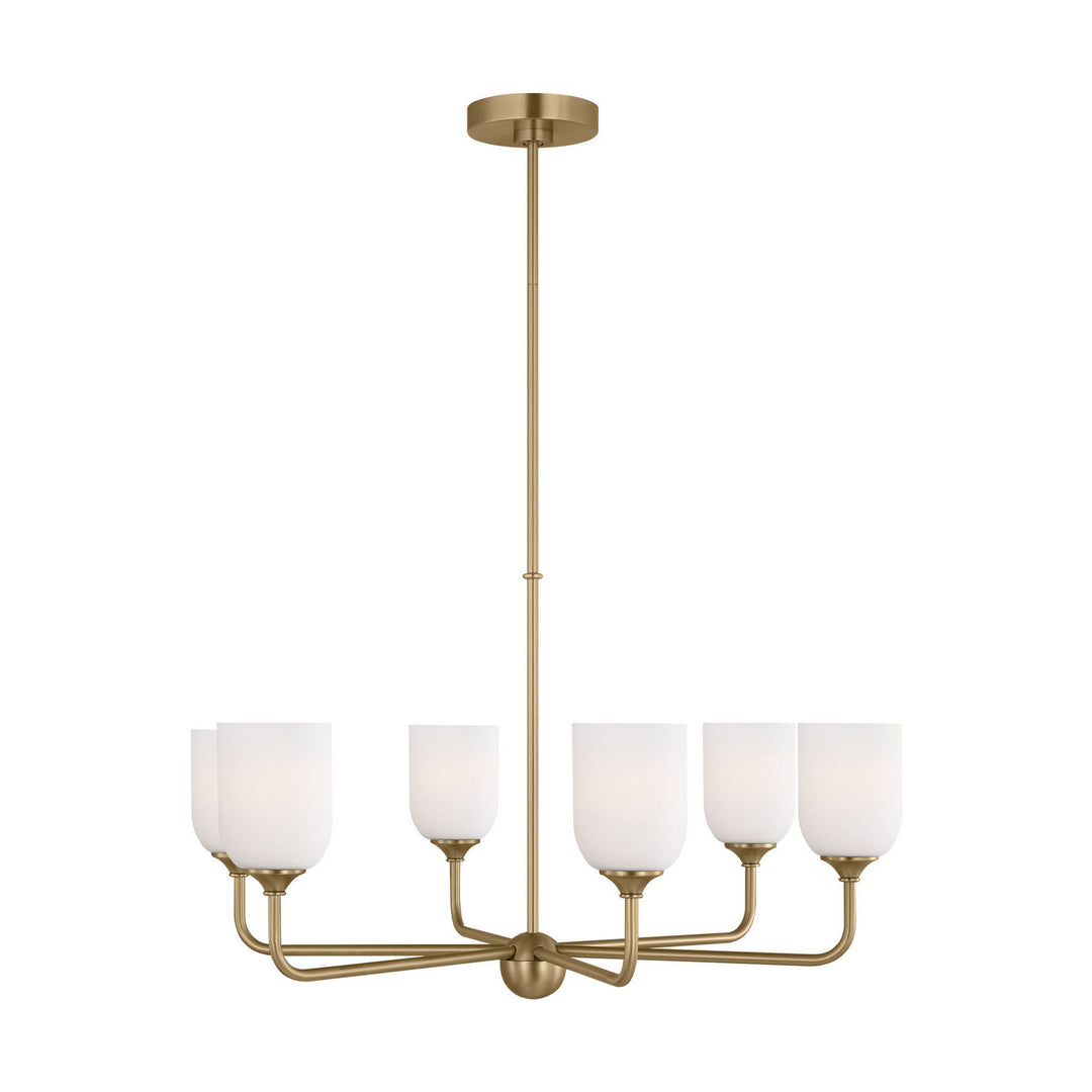 Generation Lighting Canada - GLC1096EN3/SB - Six Light Chandelier - Emile - Satin Brass