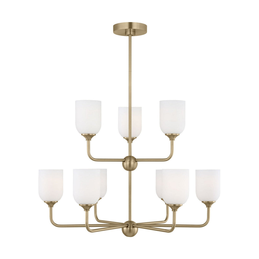 Generation Lighting Canada - GLC1109EN3/SB - Nine Light Chandelier - Emile - Satin Brass