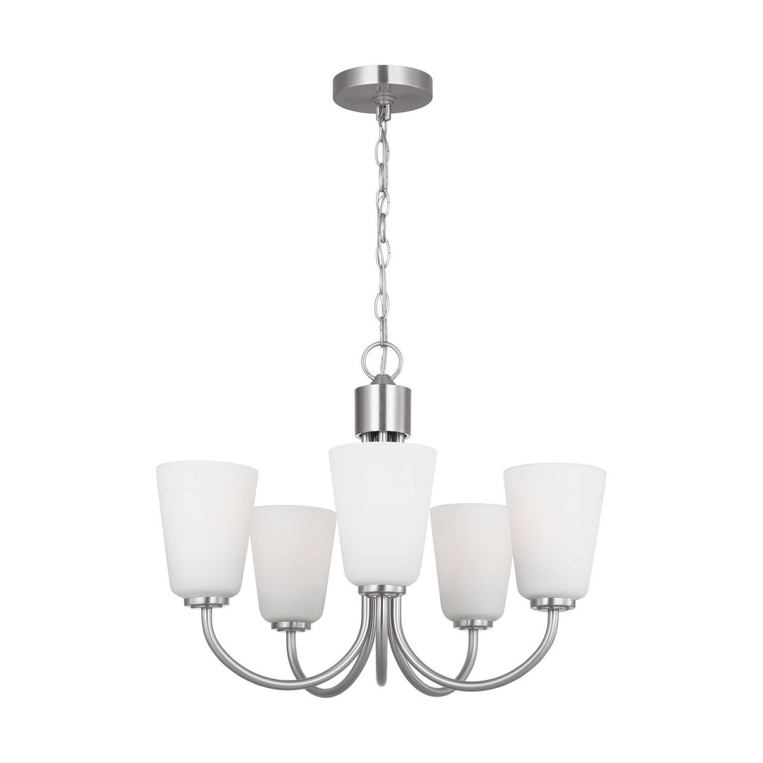 Generation Lighting Canada - GLC1115BS - Five Light Chandelier - Miles - Brushed Nickel