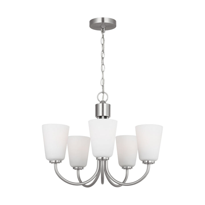 Generation Lighting Canada - GLC1115BS - Five Light Chandelier - Miles - Brushed Nickel