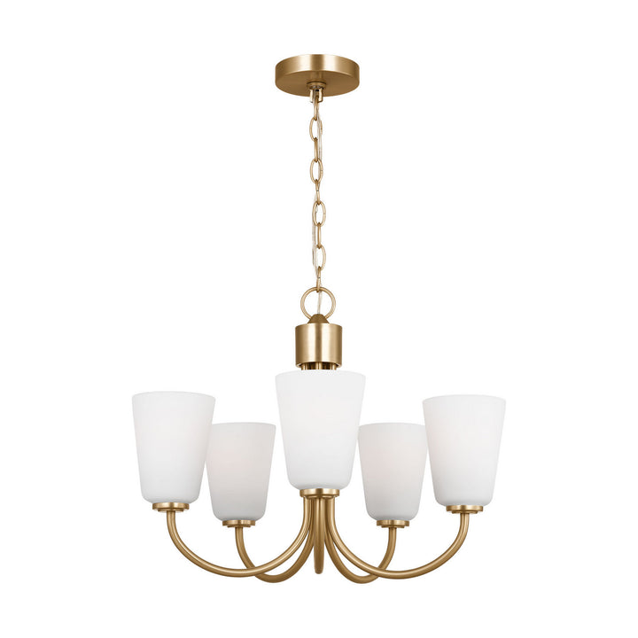 Generation Lighting Canada - GLC1115SB - Five Light Chandelier - Miles - Satin Brass
