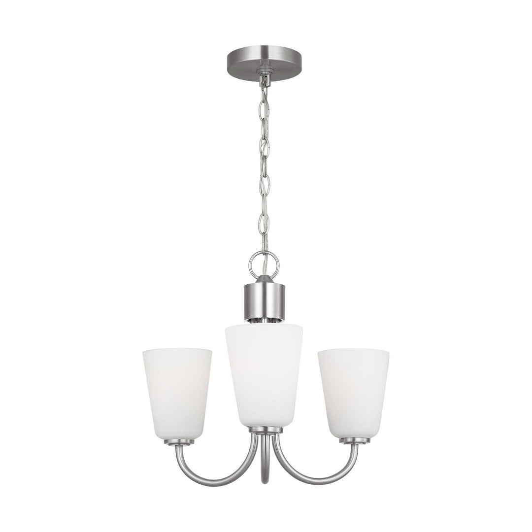 Generation Lighting Canada - GLC1123BS - Three Light Chandelier - Miles - Brushed Nickel