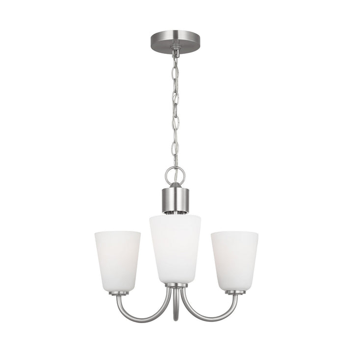 Generation Lighting Canada - GLC1123BS - Three Light Chandelier - Miles - Brushed Nickel