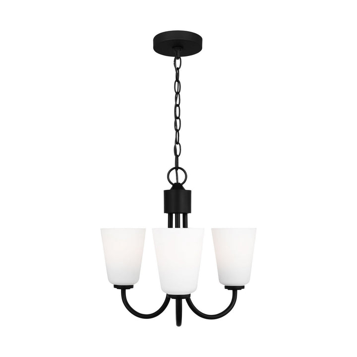 Generation Lighting Canada - GLC1123MBK - Three Light Chandelier - Miles - Midnight Black