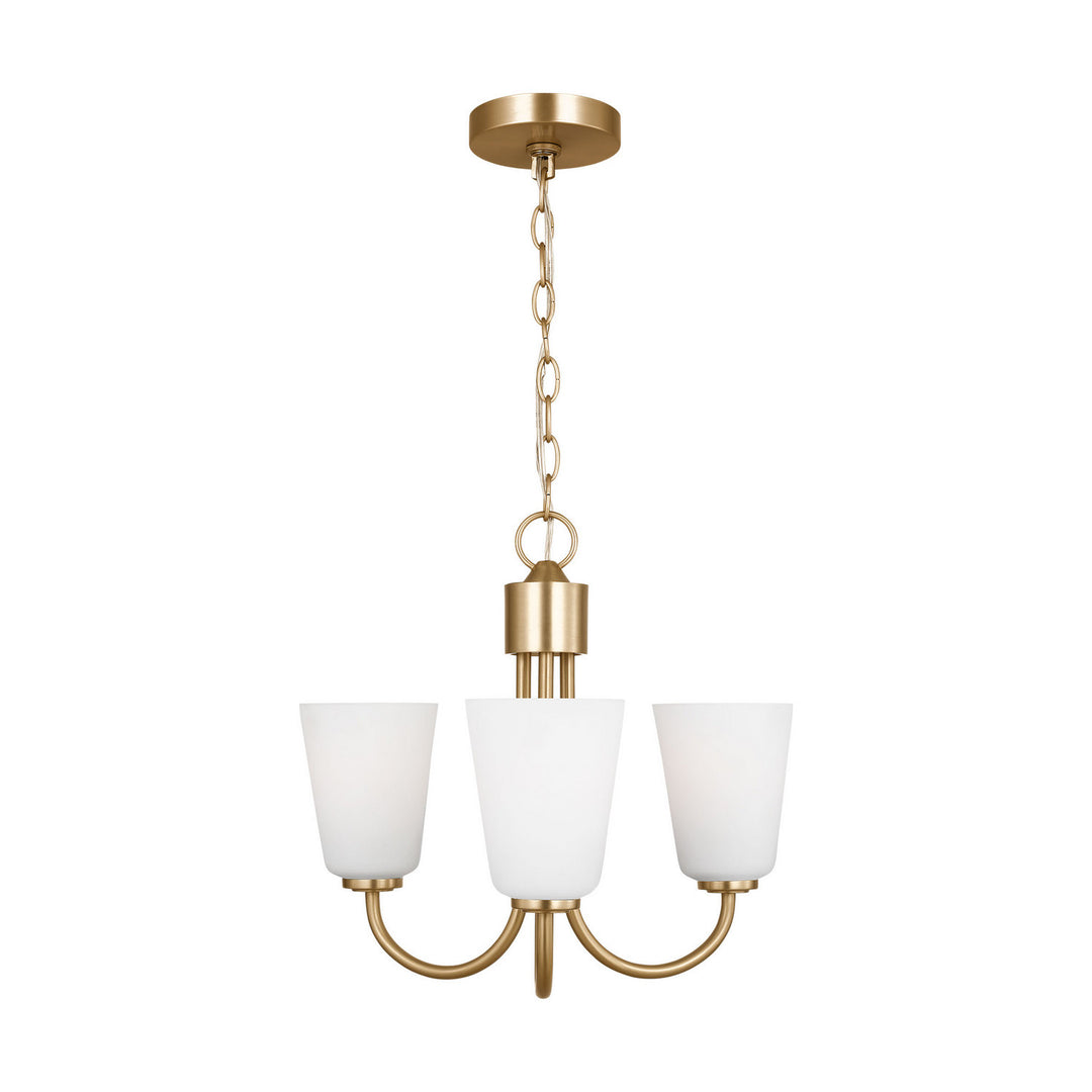 Generation Lighting Canada - GLC1123SB - Three Light Chandelier - Miles - Satin Brass