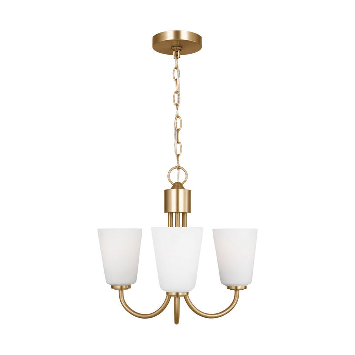 Generation Lighting Canada - GLC1123SB - Three Light Chandelier - Miles - Satin Brass