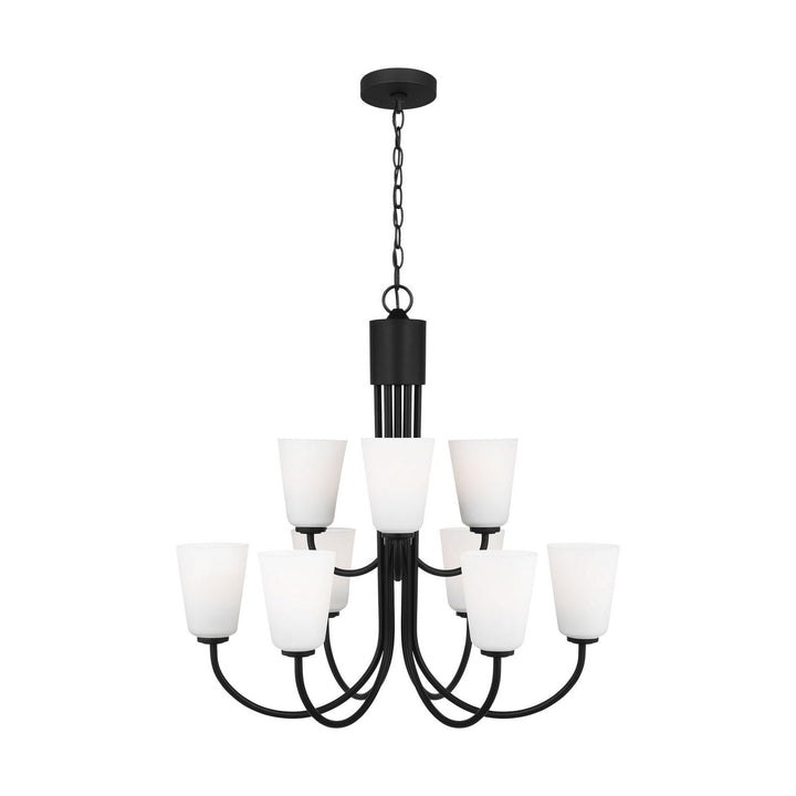 Generation Lighting Canada - GLC1139MBK - Nine Light Chandelier - Miles - Midnight Black