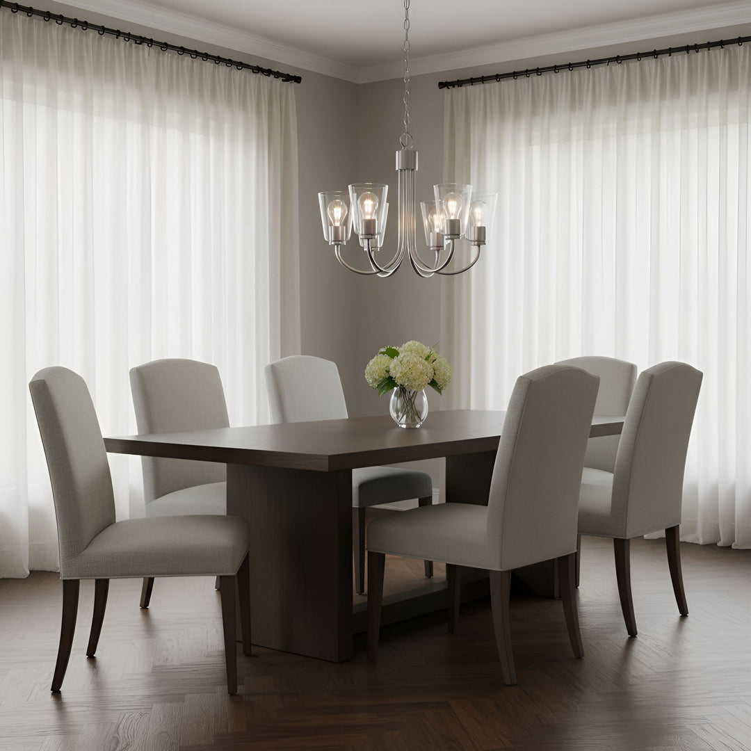 Generation Lighting Canada - GLC1145BS - Five Light Chandelier - Miles - Brushed Nickel