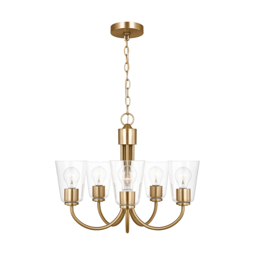 Generation Lighting Canada - GLC1145SB - Five Light Chandelier - Miles - Satin Brass