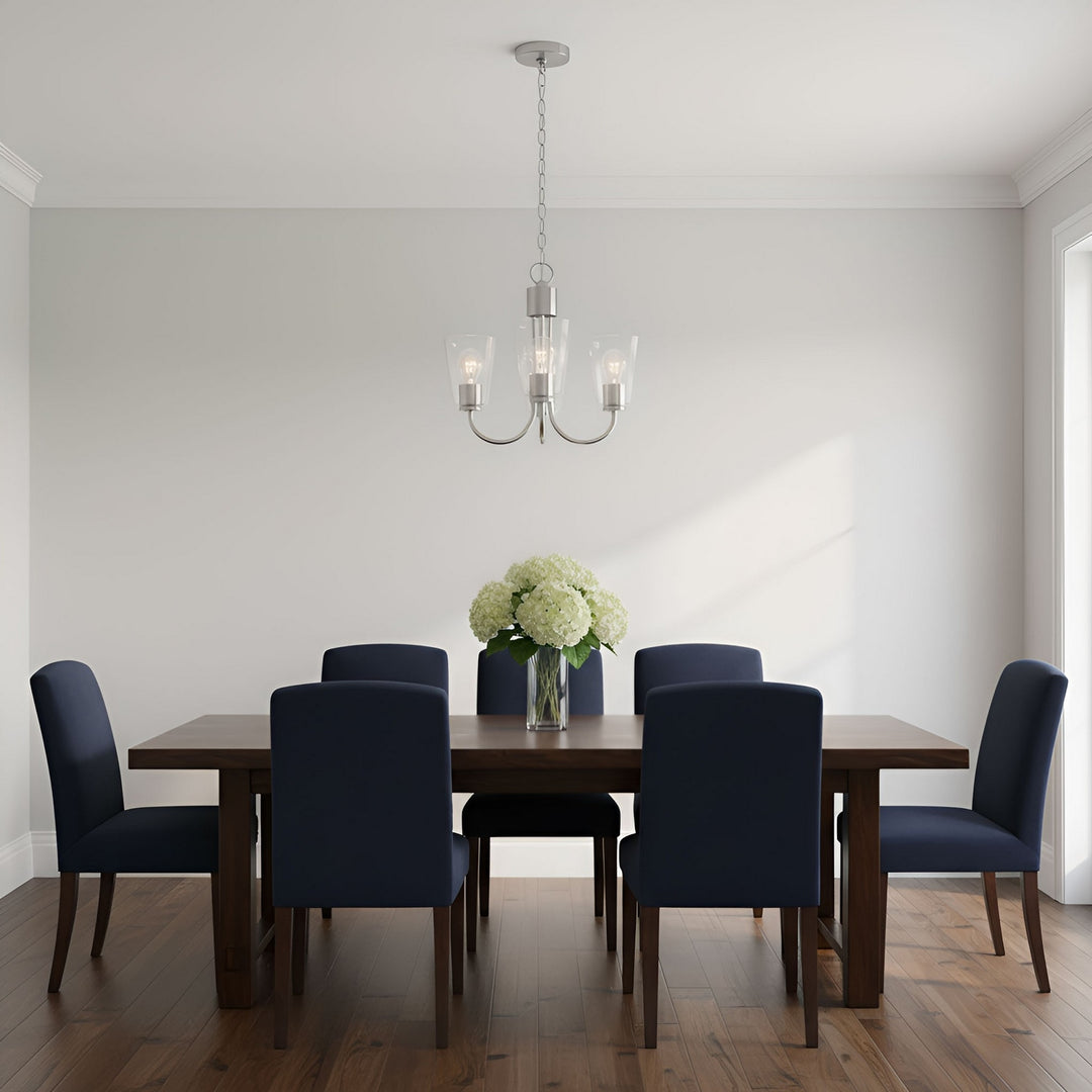 Generation Lighting Canada - GLC1153BS - Three Light Chandelier - Miles - Brushed Nickel