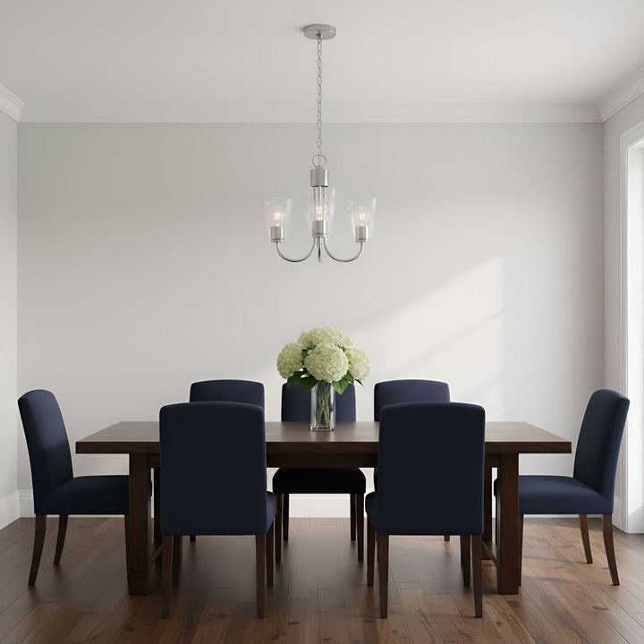 Generation Lighting Canada - GLC1153BS - Three Light Chandelier - Miles - Brushed Nickel