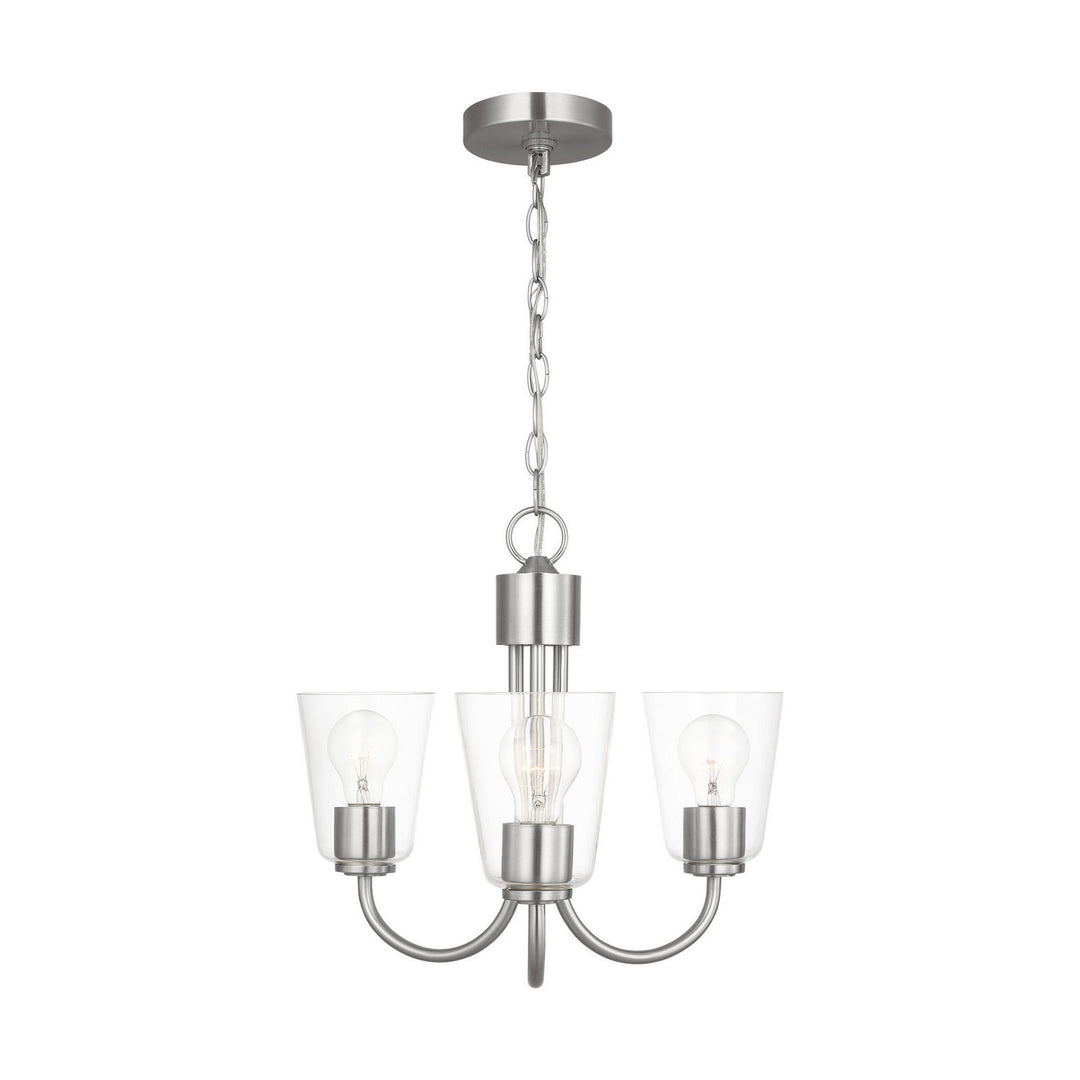 Generation Lighting Canada - GLC1153BS - Three Light Chandelier - Miles - Brushed Nickel