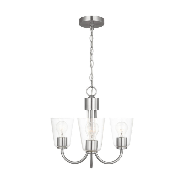 Generation Lighting Canada - GLC1153BS - Three Light Chandelier - Miles - Brushed Nickel