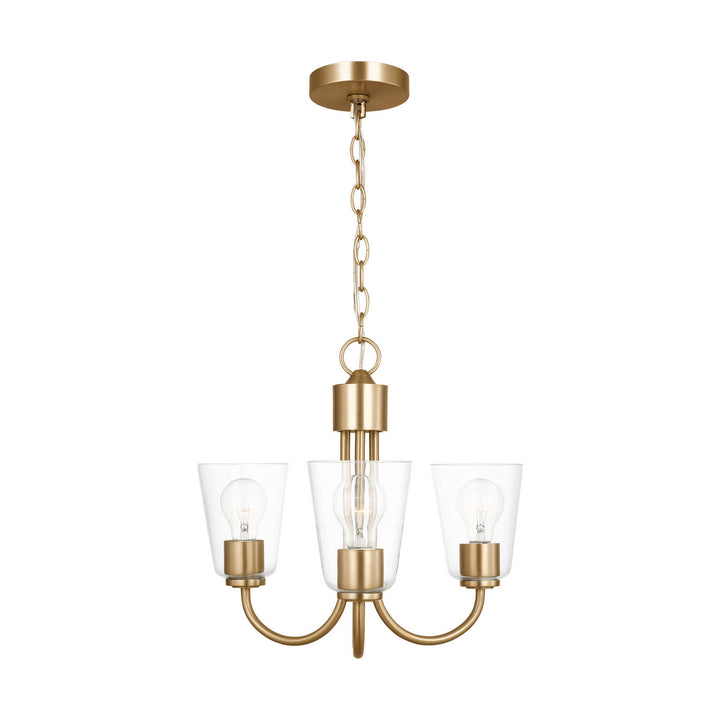 Generation Lighting Canada - GLC1153SB - Three Light Chandelier - Miles - Satin Brass