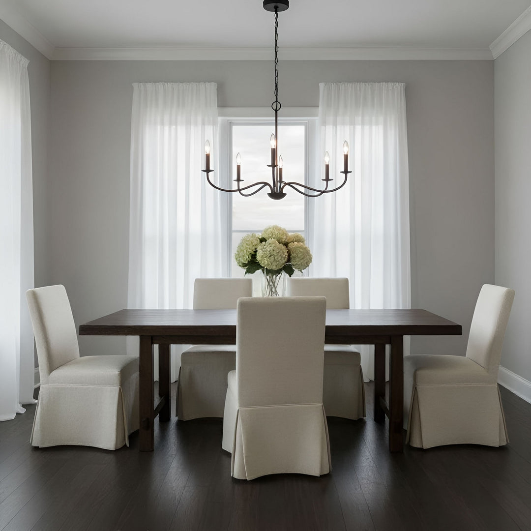 Generation Lighting Canada - GLC1205MBK - Five Light Chandelier - Abells - Midnight Black