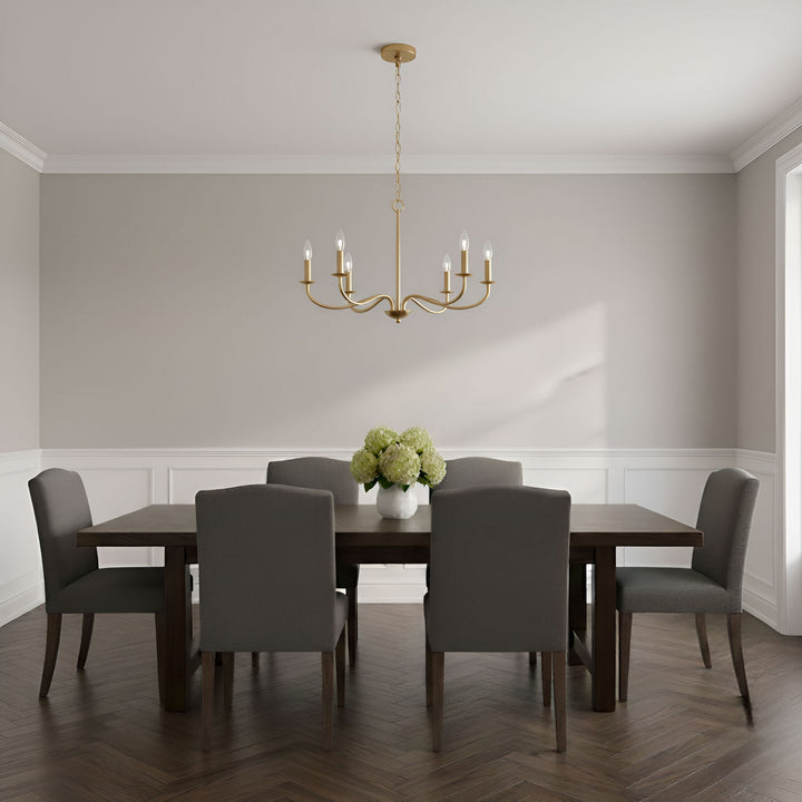 Generation Lighting Canada - GLC1205SB - Five Light Chandelier - Abells - Satin Brass