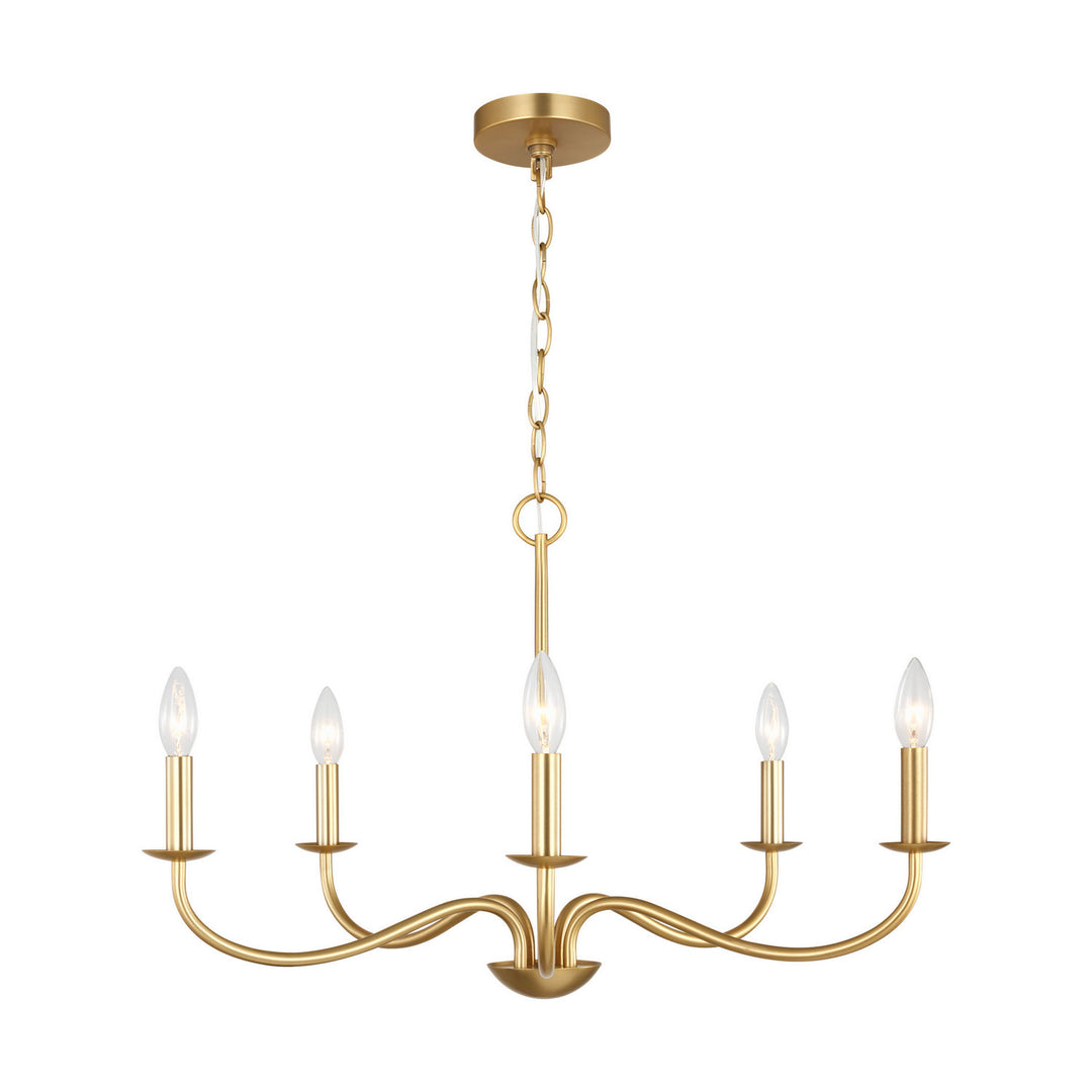 Generation Lighting Canada - GLC1205SB - Five Light Chandelier - Abells - Satin Brass
