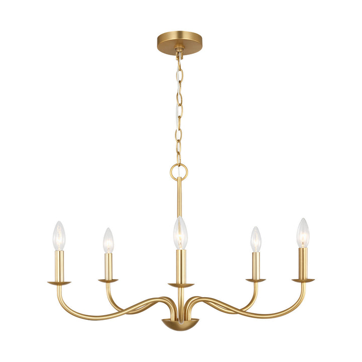 Generation Lighting Canada - GLC1205SB - Five Light Chandelier - Abells - Satin Brass