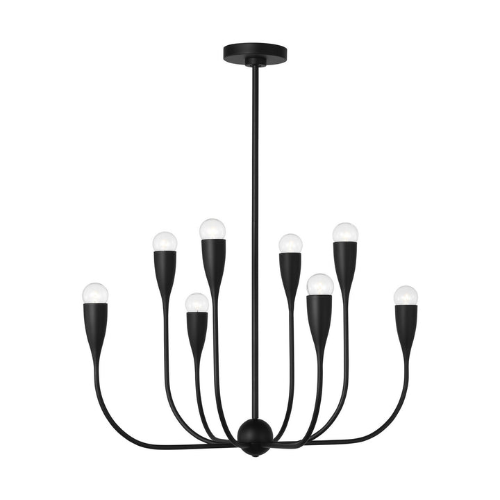 Generation Lighting Canada - GLC1218MBK - Eight Light Chandelier - Maya - Midnight Black