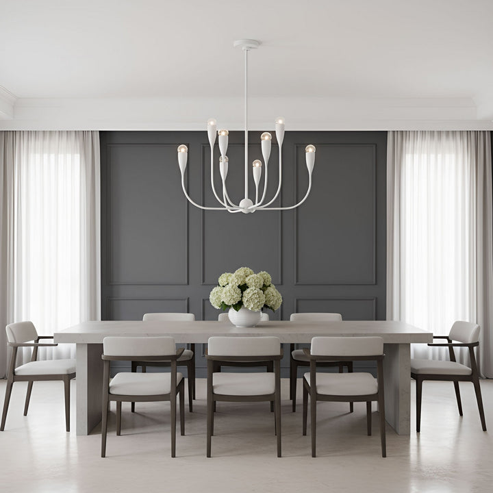 Generation Lighting Canada - GLC1218MWT - Eight Light Chandelier - Maya - Matte White