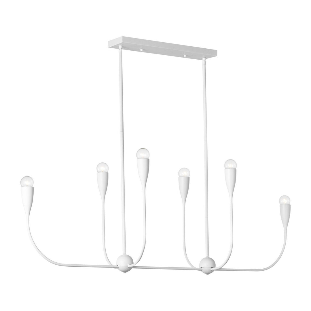 Generation Lighting Canada - GLC1226MWT - Six Light Linear Chandelier - Maya - Matte White