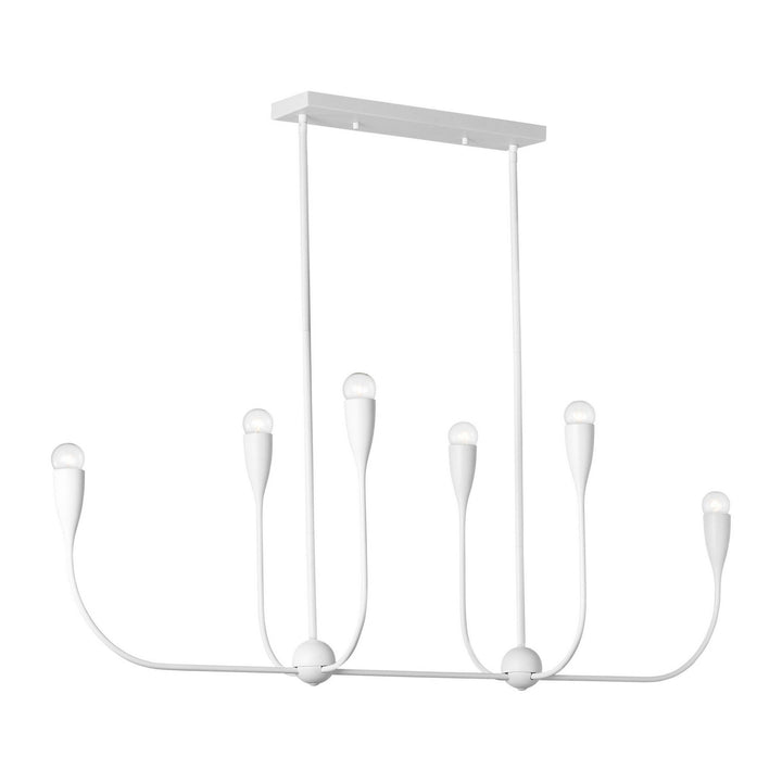 Generation Lighting Canada - GLC1226MWT - Six Light Linear Chandelier - Maya - Matte White