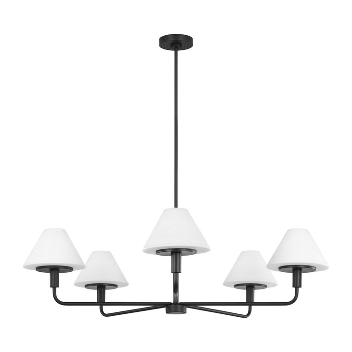 Generation Lighting Canada - GLC1235MBK - Five Light Chandelier - Mendota - Midnight Black